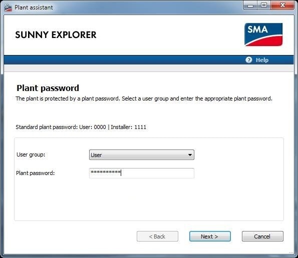Autenticación de Sunny Explorer